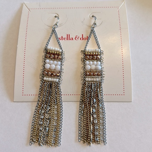 STELLA & DOT dangly earrings NWT - Picture 1 of 3